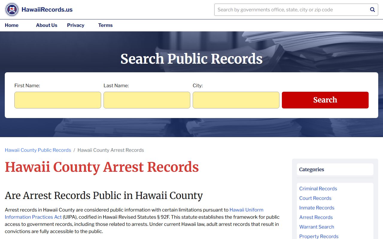 Hilo Jail Mugshots Hawaii County Police