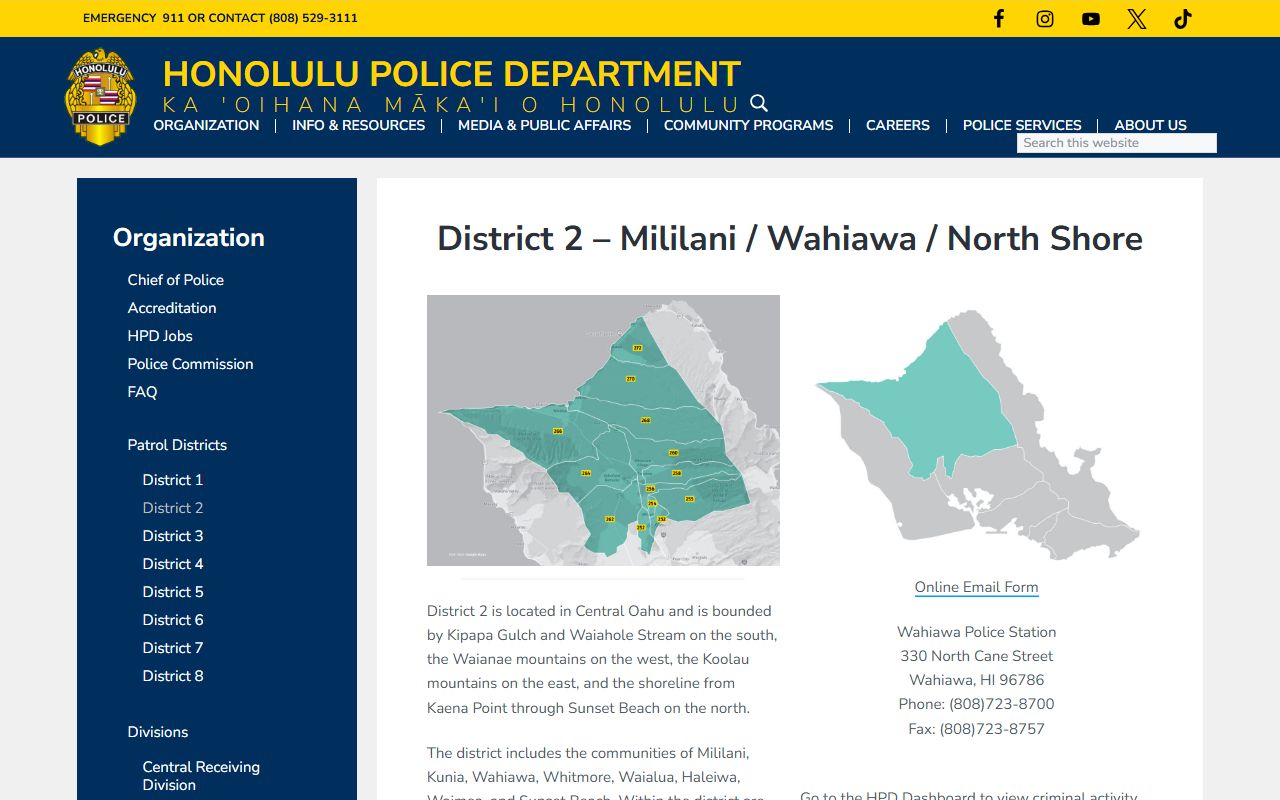 Wahiawa Jail Mugshots Wahiawa Police Station District 2