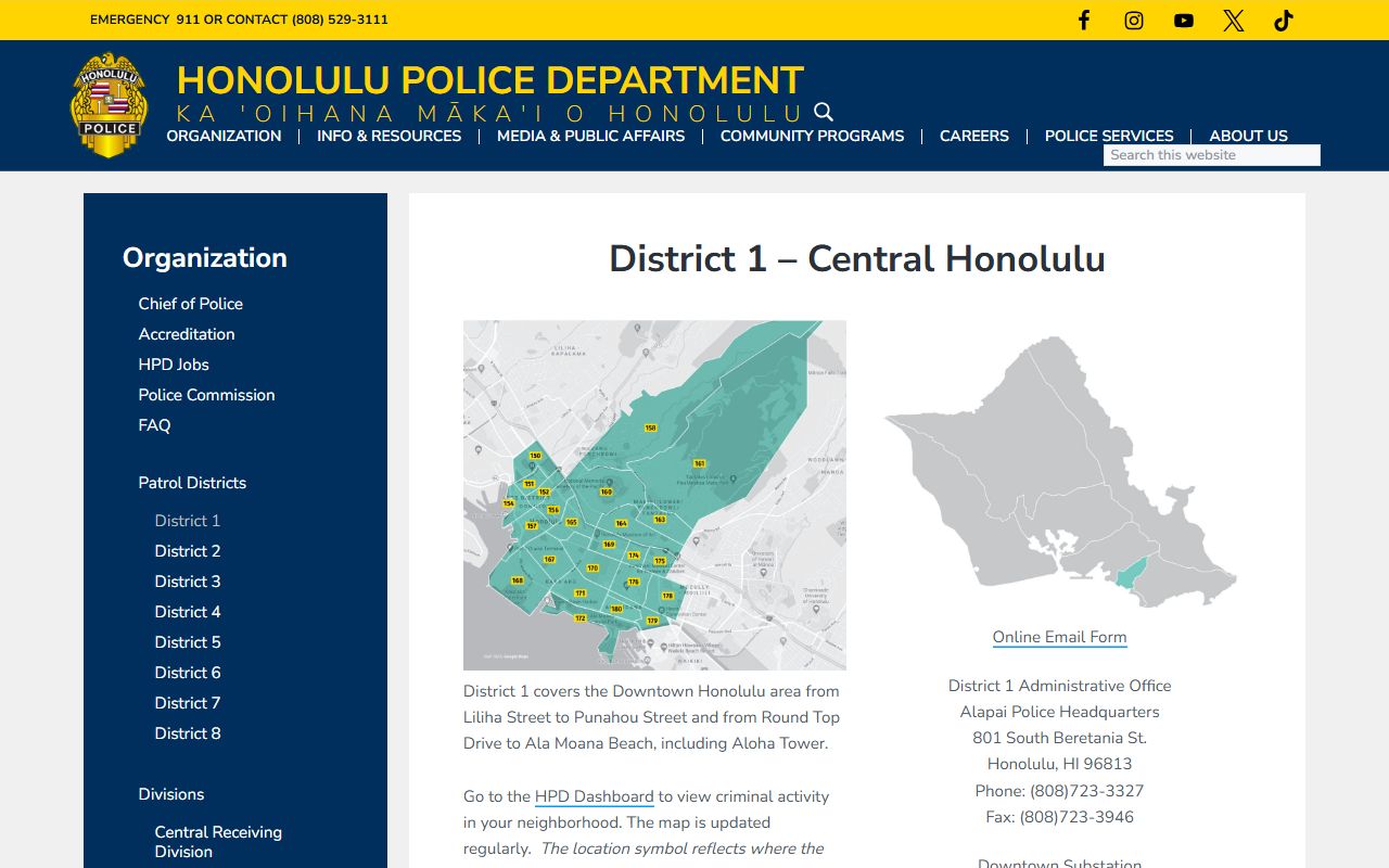Honolulu County Jail Mugshots HPD District 1