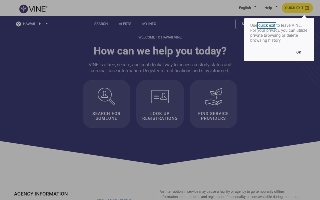 Hawaii Jail Mugshots SAVIN VINE system